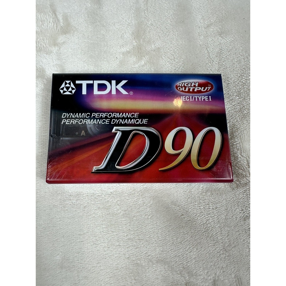 TDK D90 Type 1 Blank Audio Cassette Tape High Output NEW SEALED